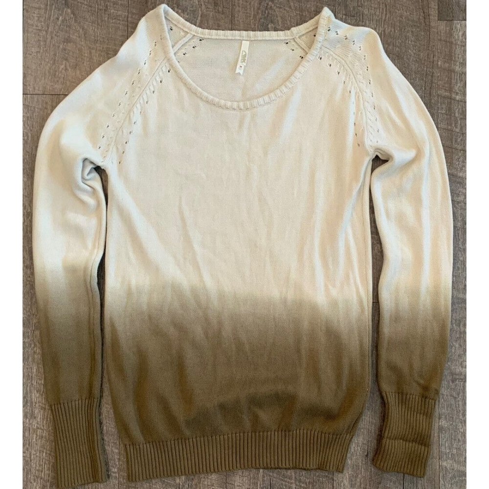 Mountain Khakis Sweater Womens Sz Medium Dary Dip Dyed Ombre EUC